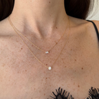Enola Emerald Cut Diamond Necklace
