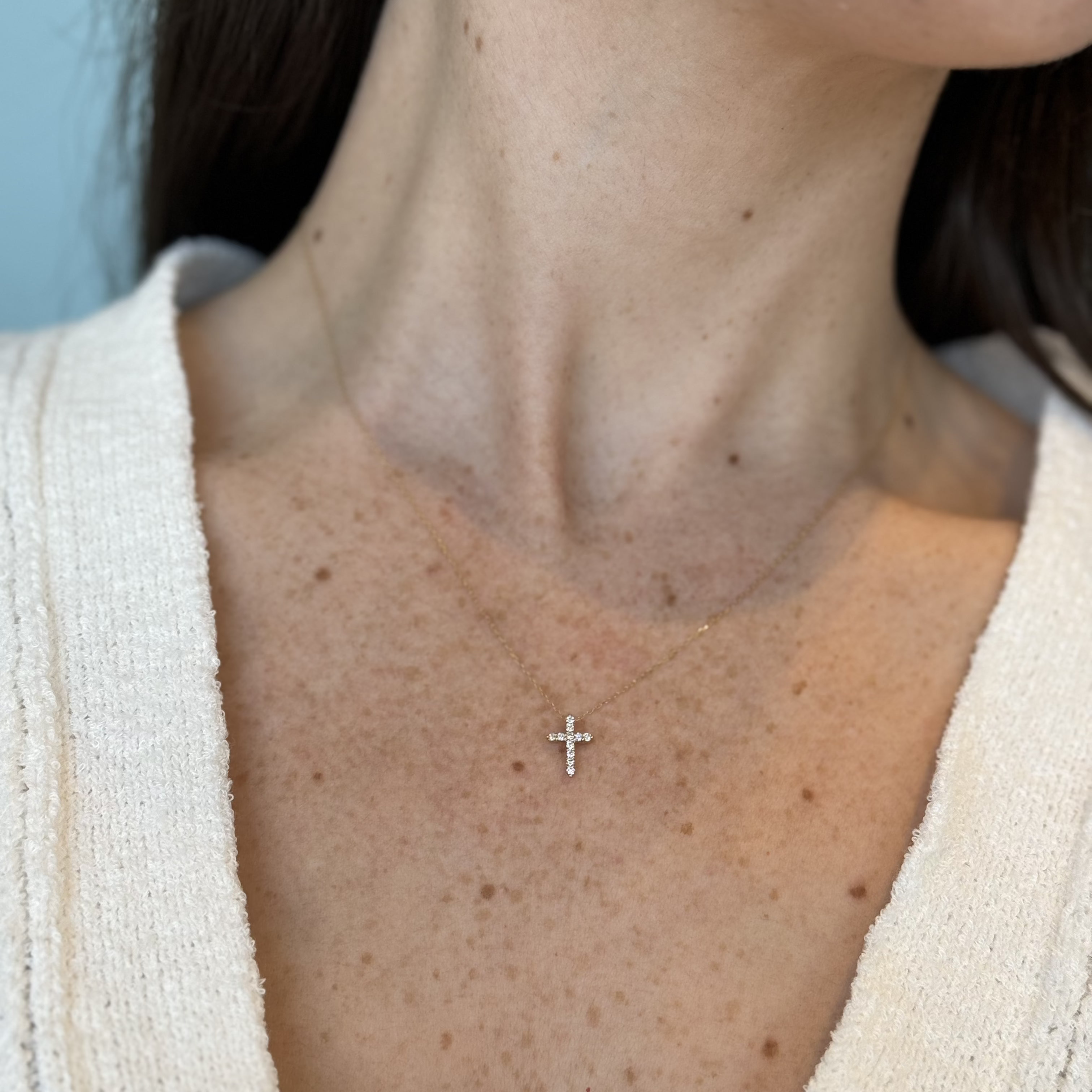 Paige Diamond Cross Necklace