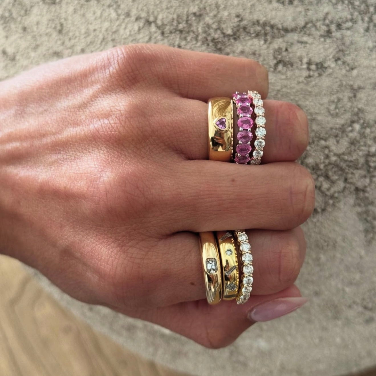 Mariza Eternity Pink Sapphire Ring