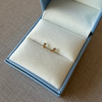 Baby 3 Stone Cubic Zirconia Earrings