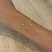 Load image into Gallery viewer, 18KG Birthstone Diamond Chain Bracelet (April)
