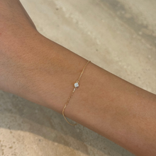 Load image into Gallery viewer, 18KG Birthstone Diamond Chain Bracelet (April)
