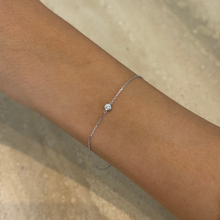 Load image into Gallery viewer, 18KG Birthstone Diamond Chain Bracelet (April)
