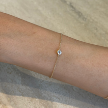 Load image into Gallery viewer, 14KG Birthstone Aquamarine Chain Bracelet (March)
