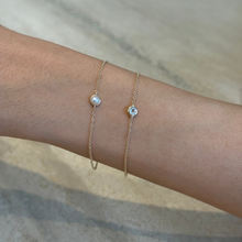 Load image into Gallery viewer, 14KG Birthstone Aquamarine Chain Bracelet (March)
