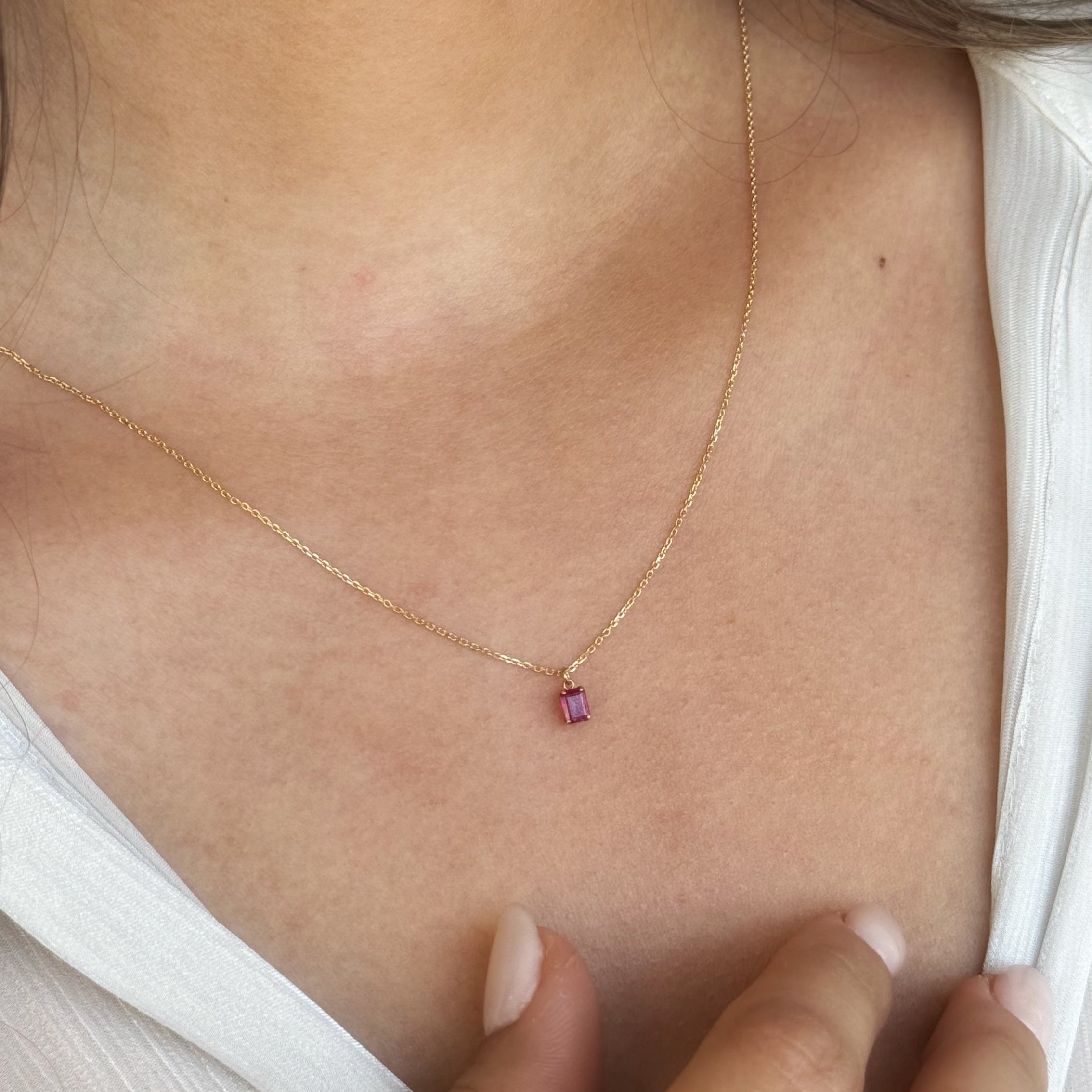 Rosette Ruby Necklace