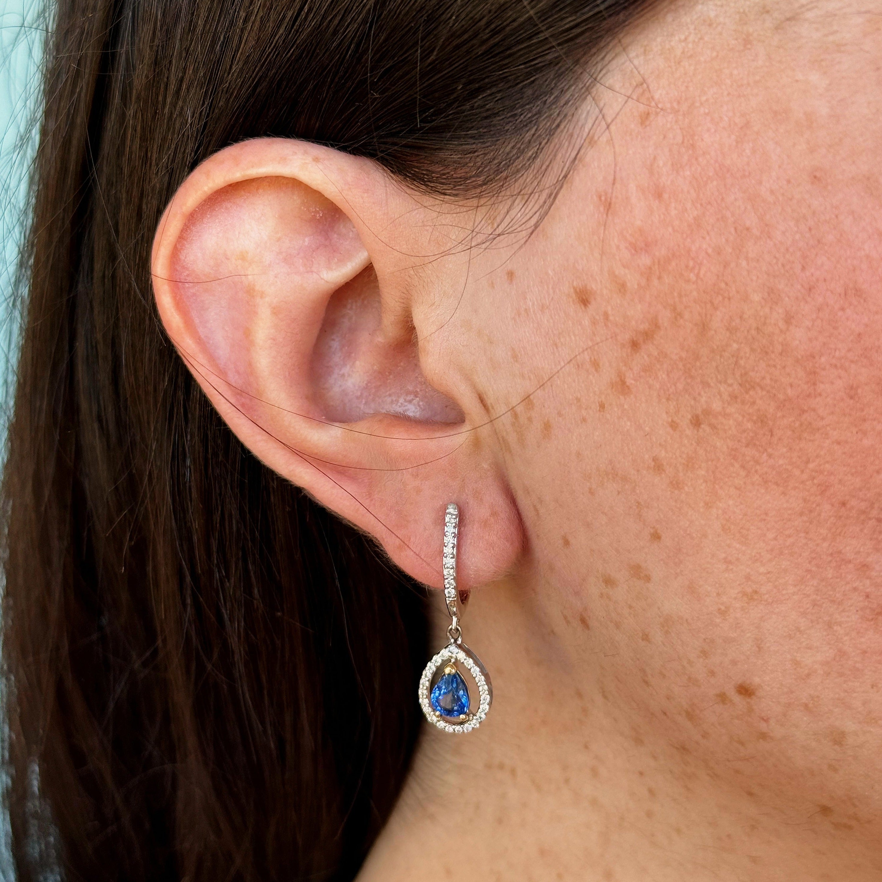 Fatima Sapphire Diamond Earrings