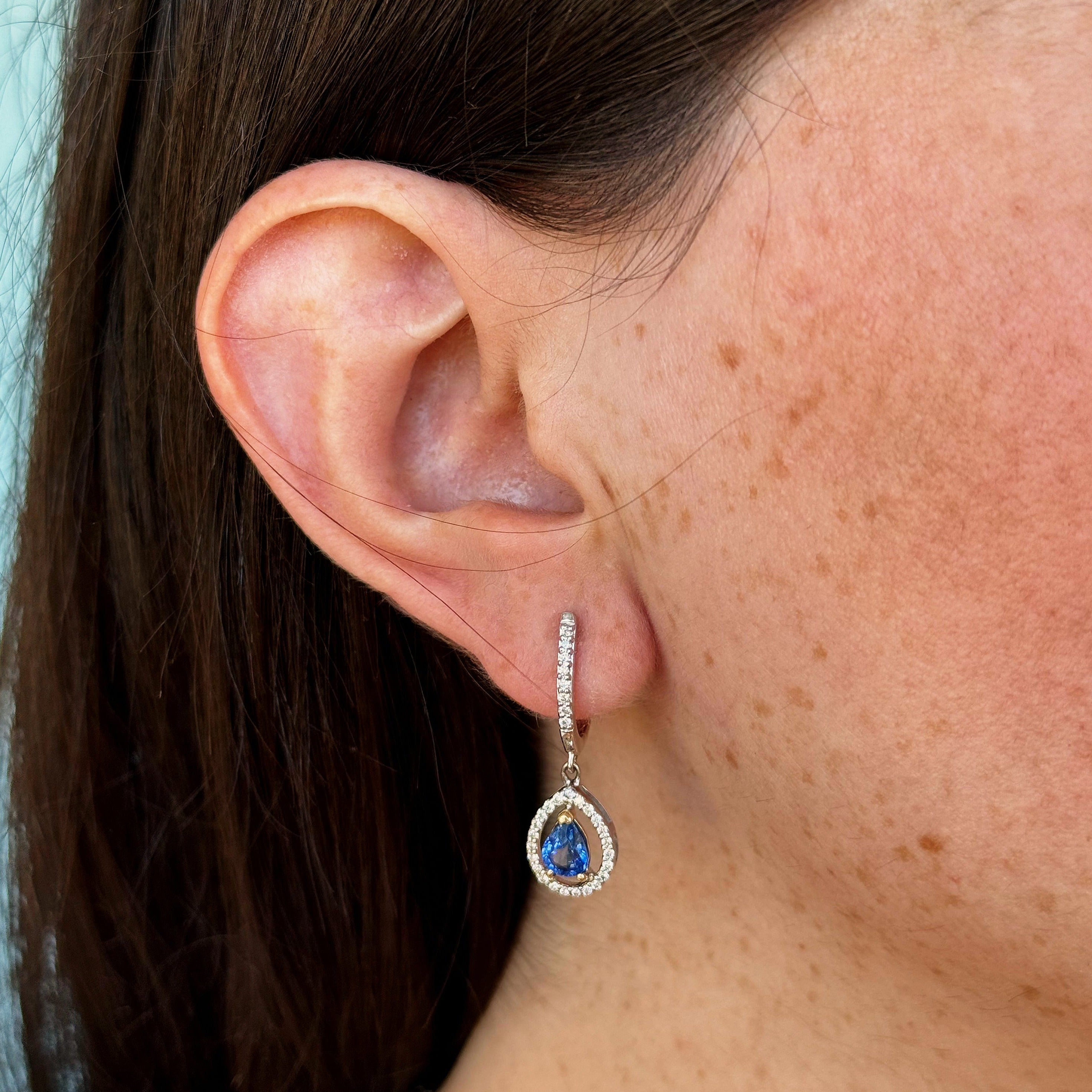 Fatima Sapphire Diamond Earrings