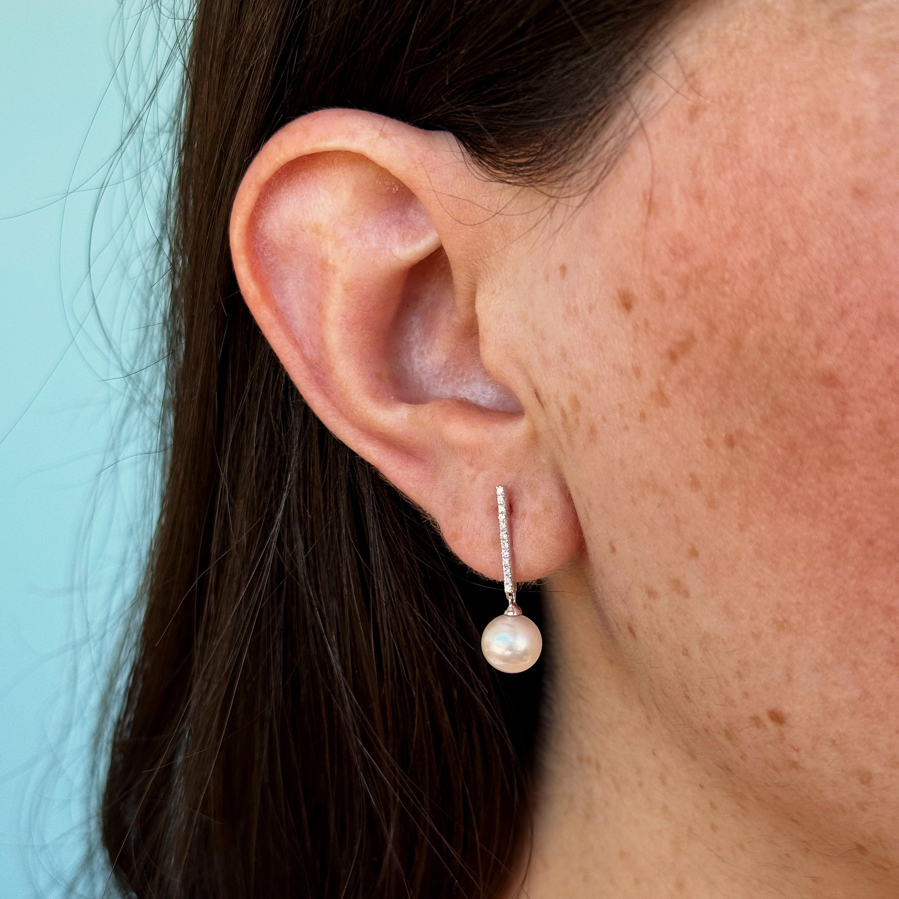 Danica Diamond Pearl Earrings