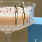 Sally Diamond Paper Clip Earrings