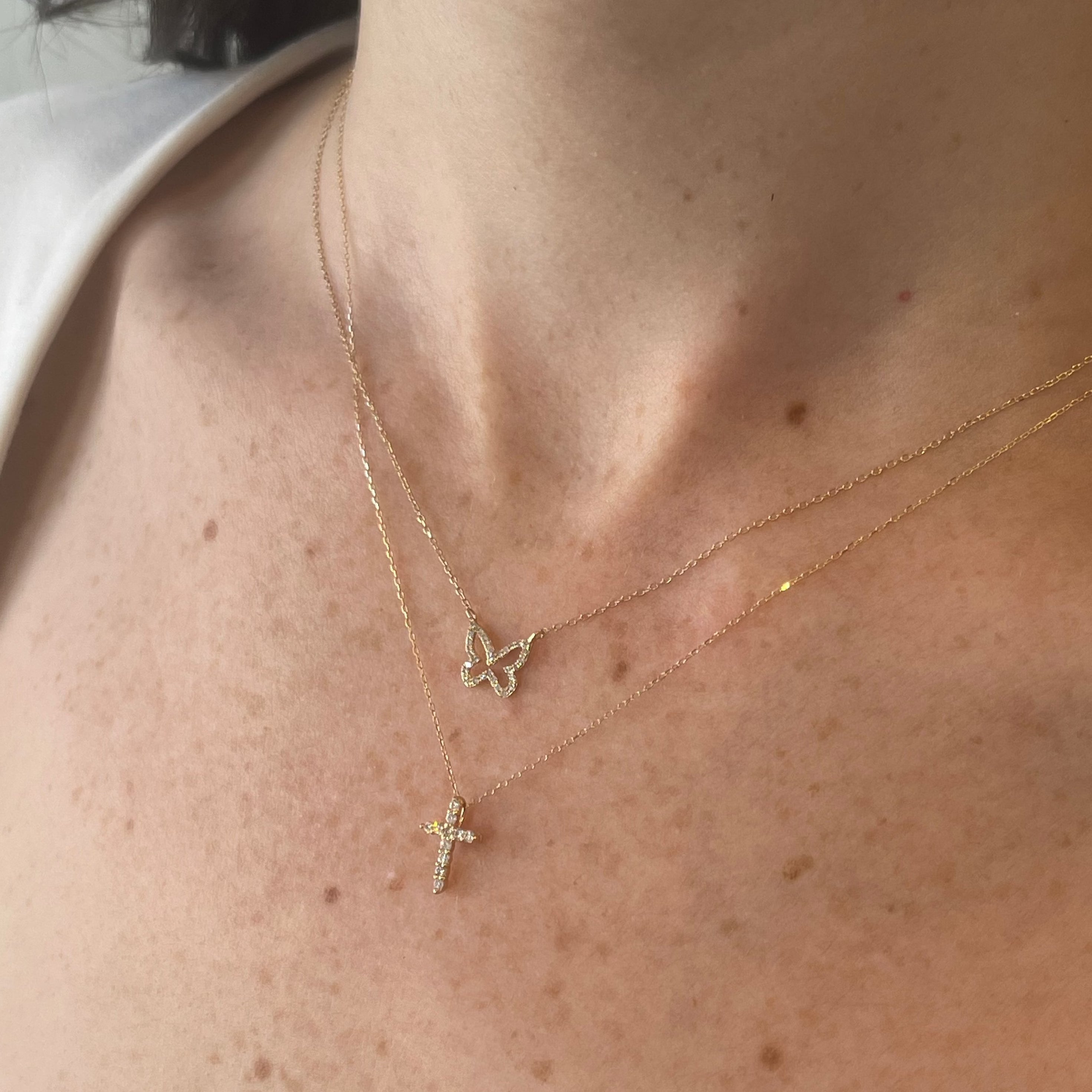 Paige Diamond Cross Necklace