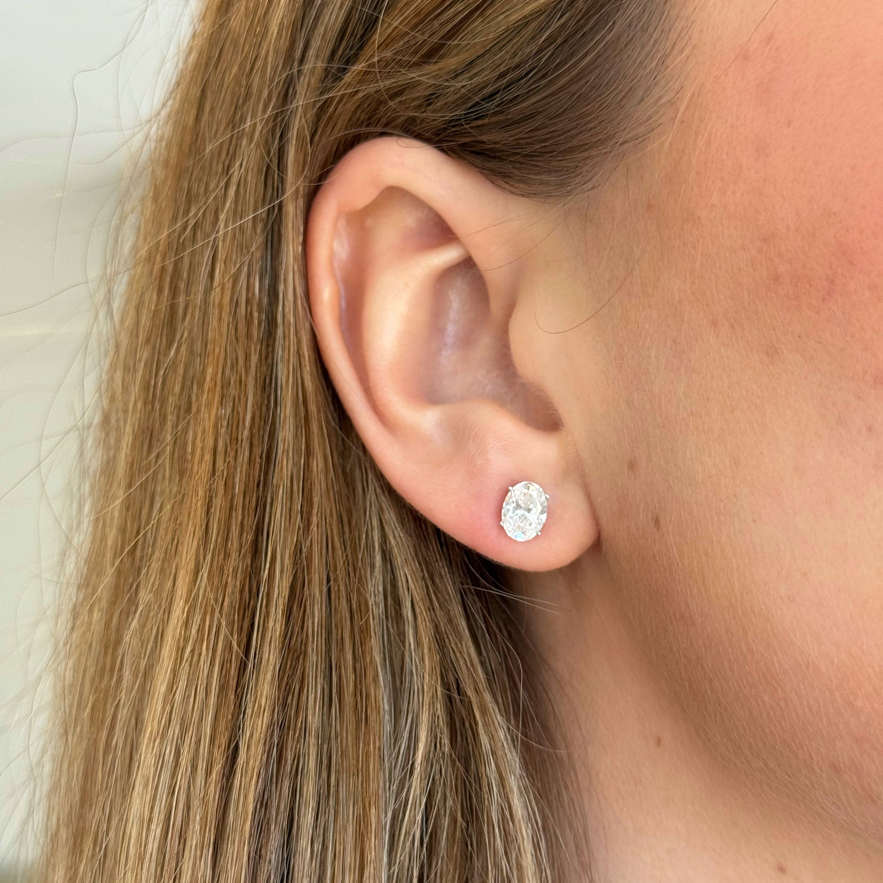 Oval Cut Lab Diamond Studs 2.0 ct.
