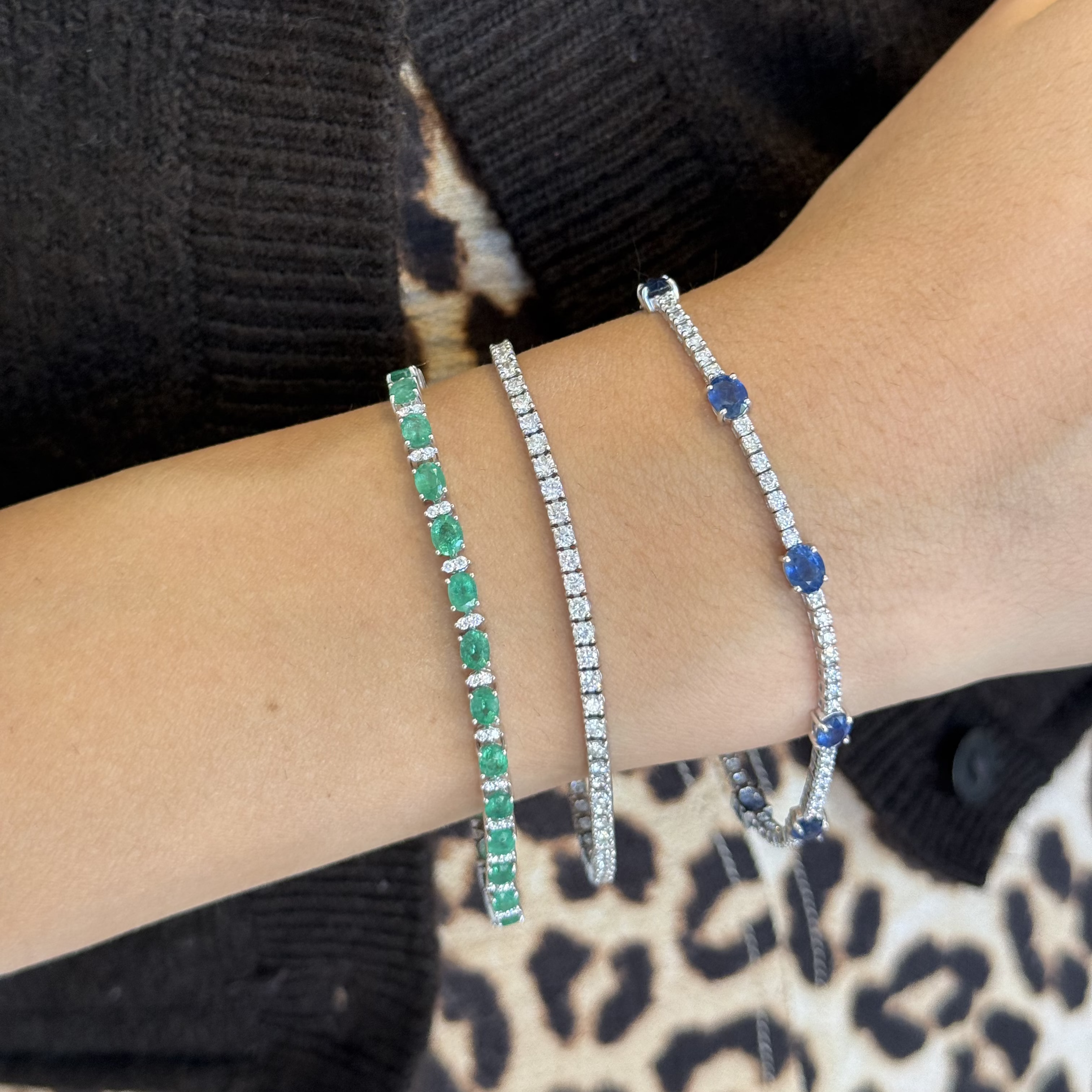 Amira Emerald Diamond Tennis Bracelet 4.72 ct.