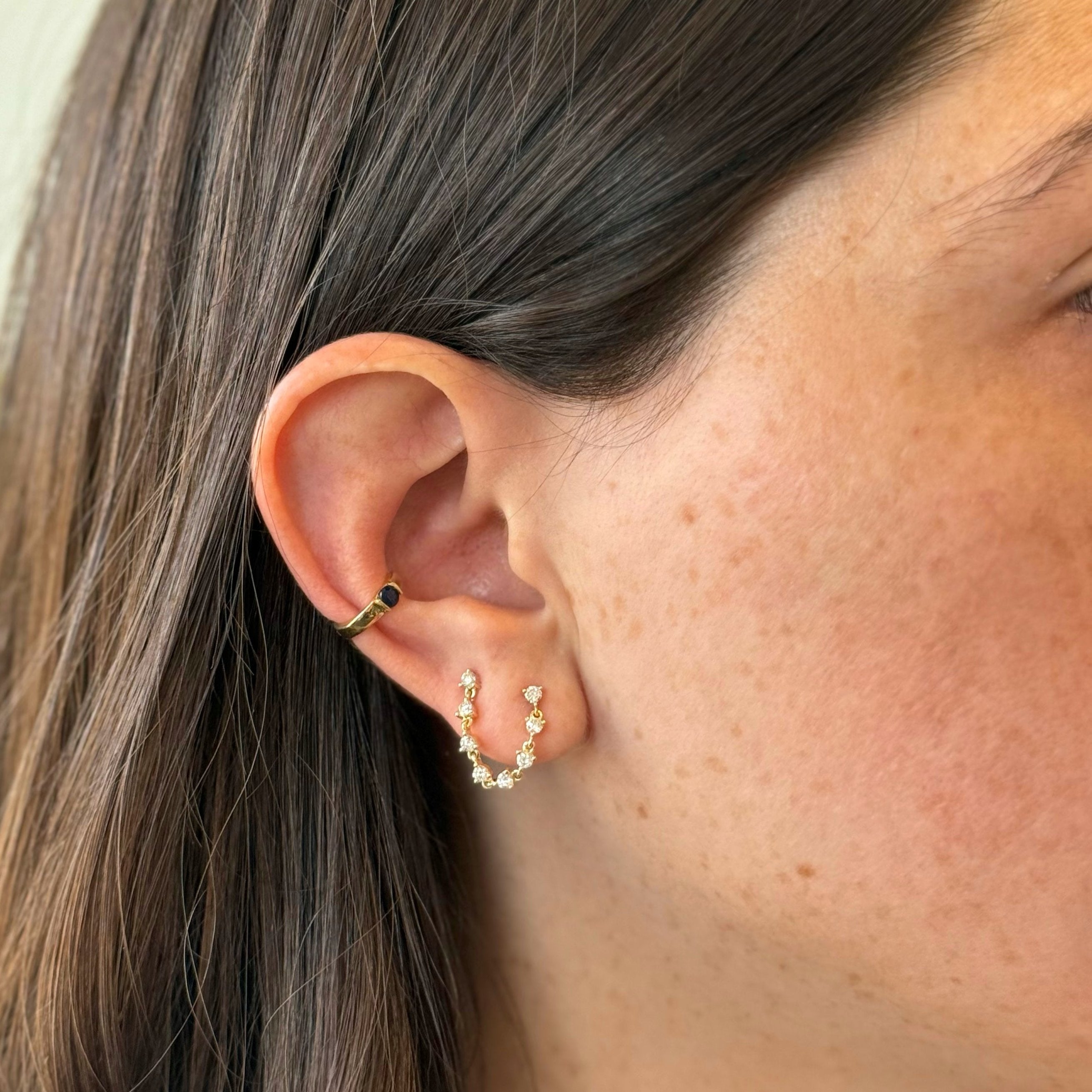 Catalina Diamond Chain Earrings