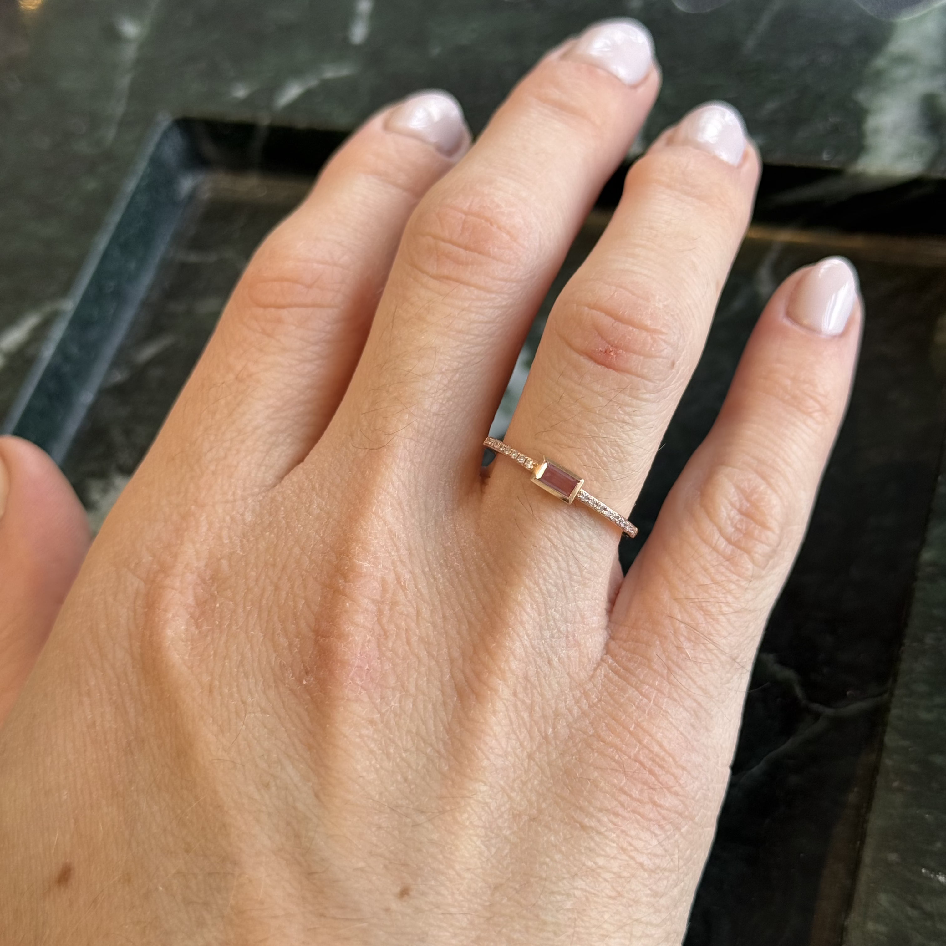 Zarina Bezel Pink Sapphire Ring