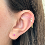 Cleo Ruby Piercing (Two Earrings)
