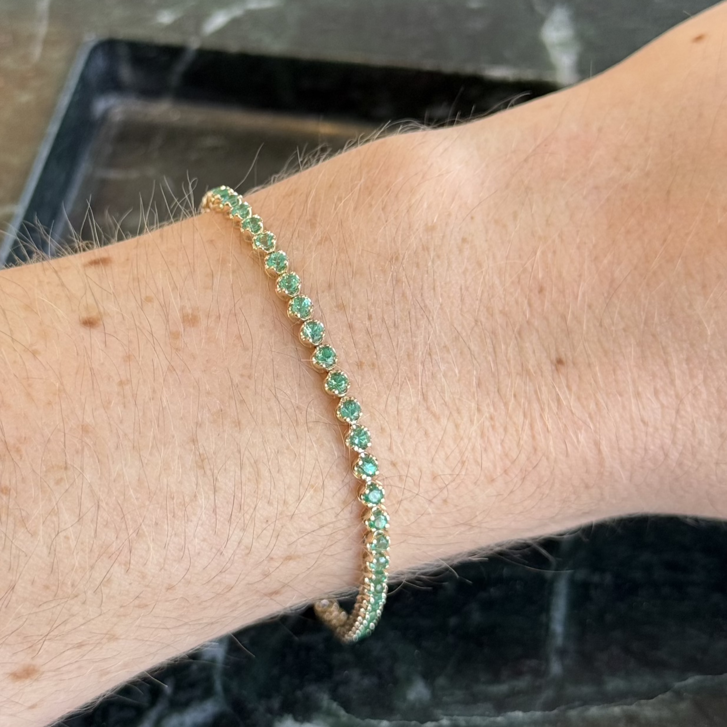Monserrat Emerald Tennis Bracelet 1.5 ct.