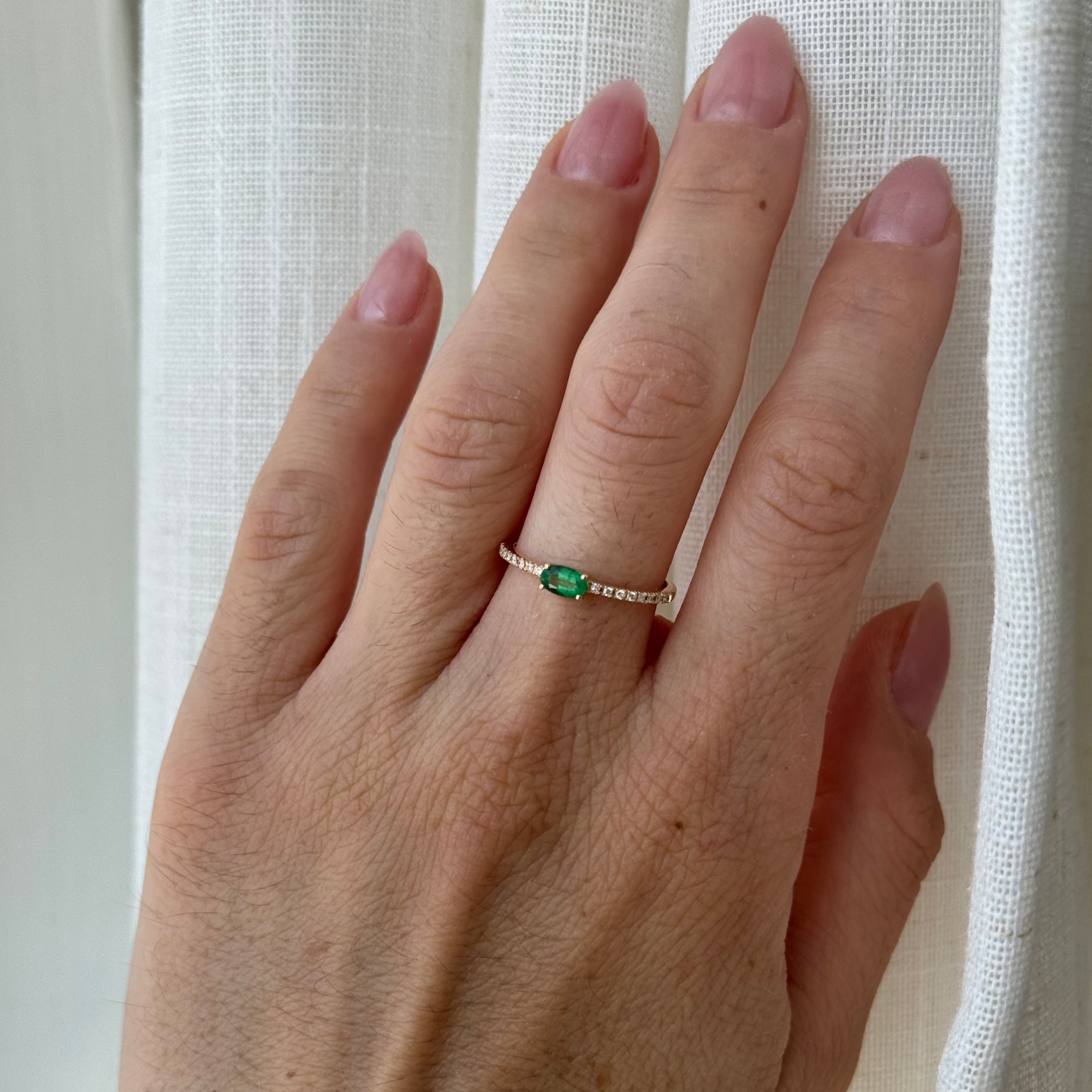 Steffany Emerald Diamond Ring