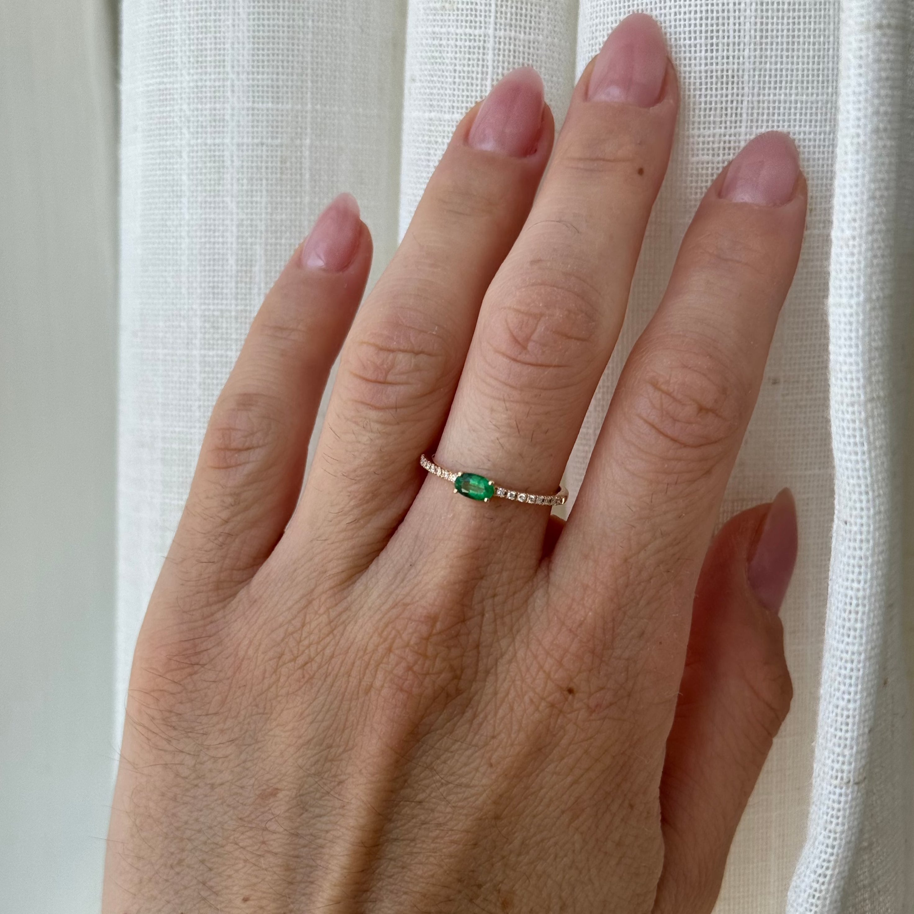 Steffany Emerald Diamond Ring