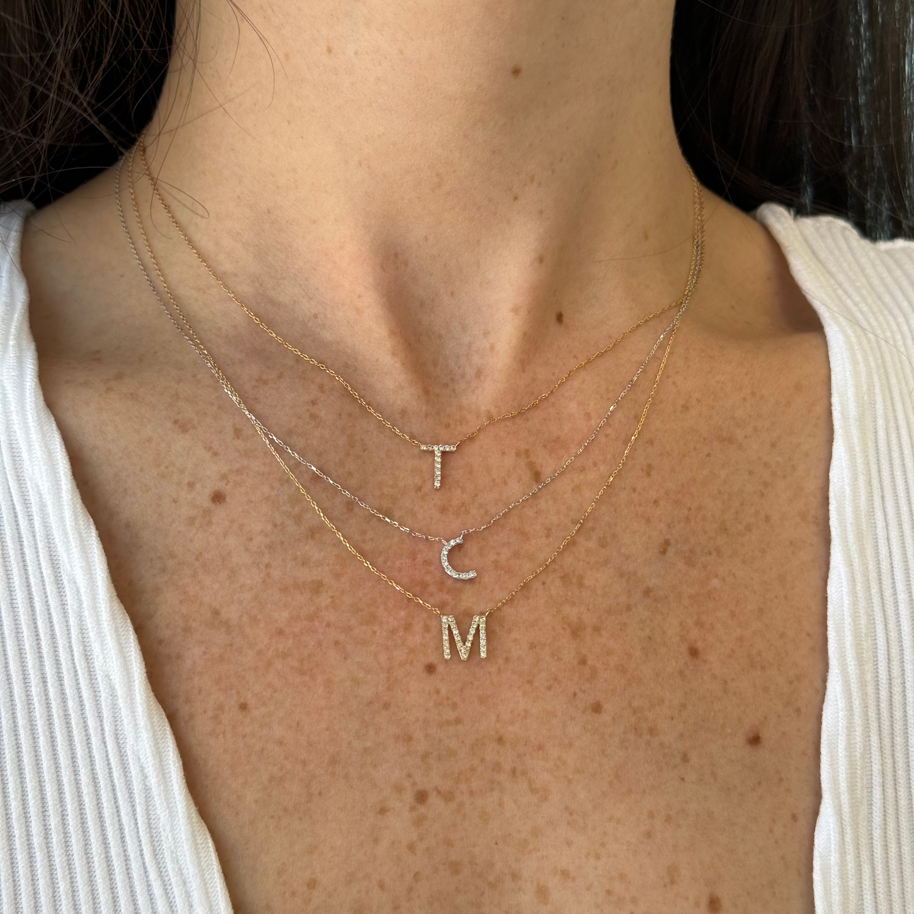 Alphabet Diamond Necklace