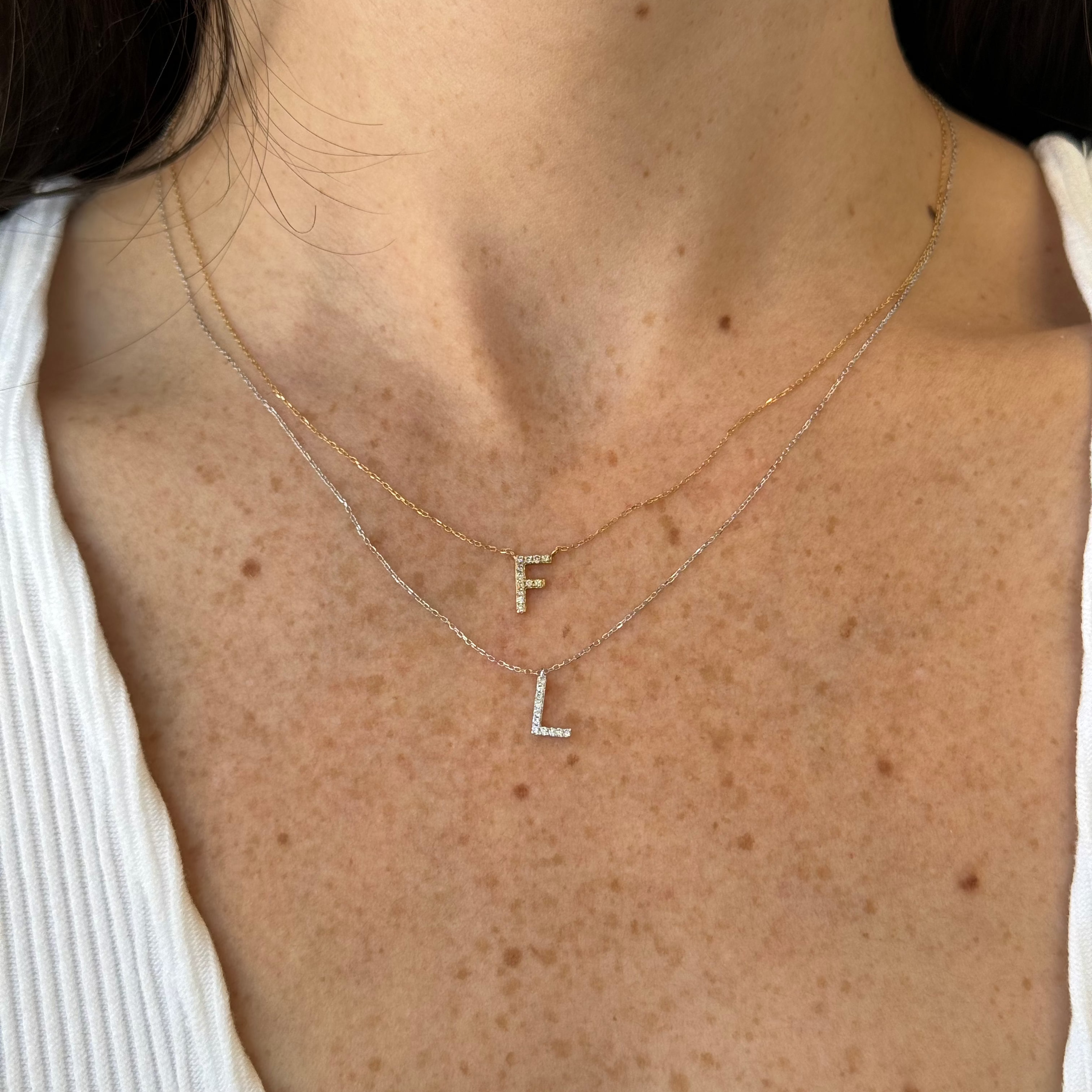 Alphabet Diamond Necklace
