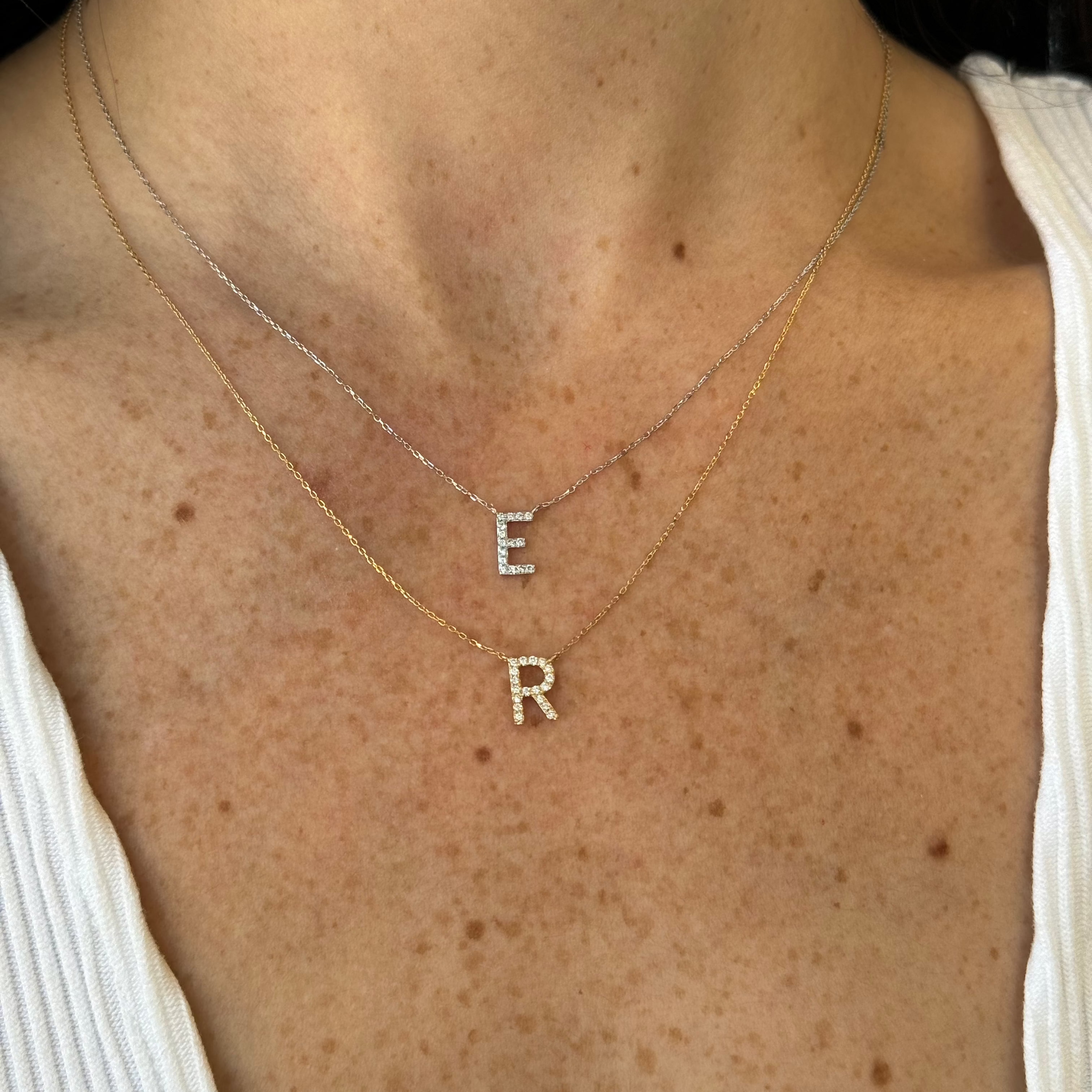Alphabet Diamond Necklace