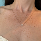 Blossom Solitaire Diamond Necklace 0.70 ct.