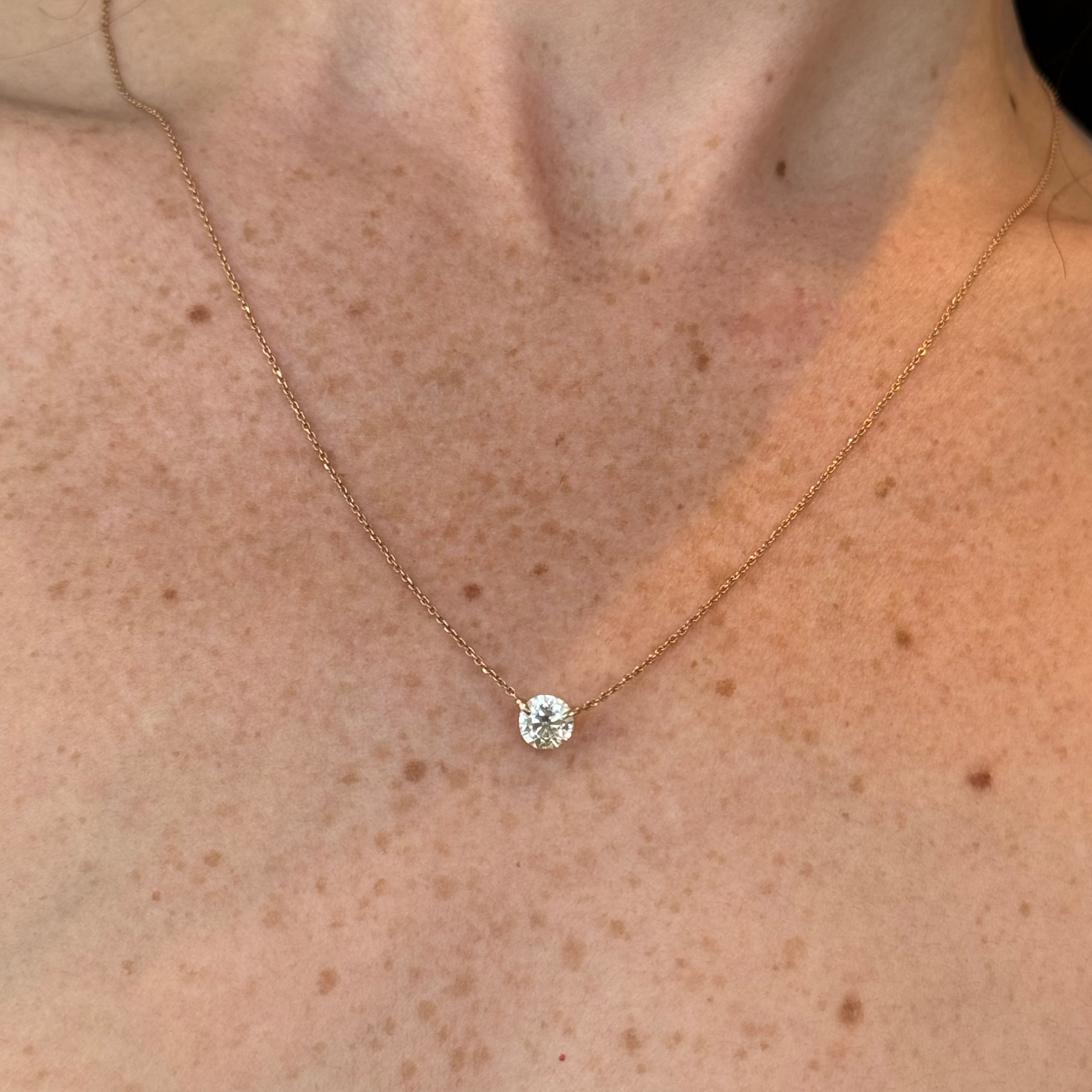 Blossom Solitaire Diamond Necklace 0.70 ct.