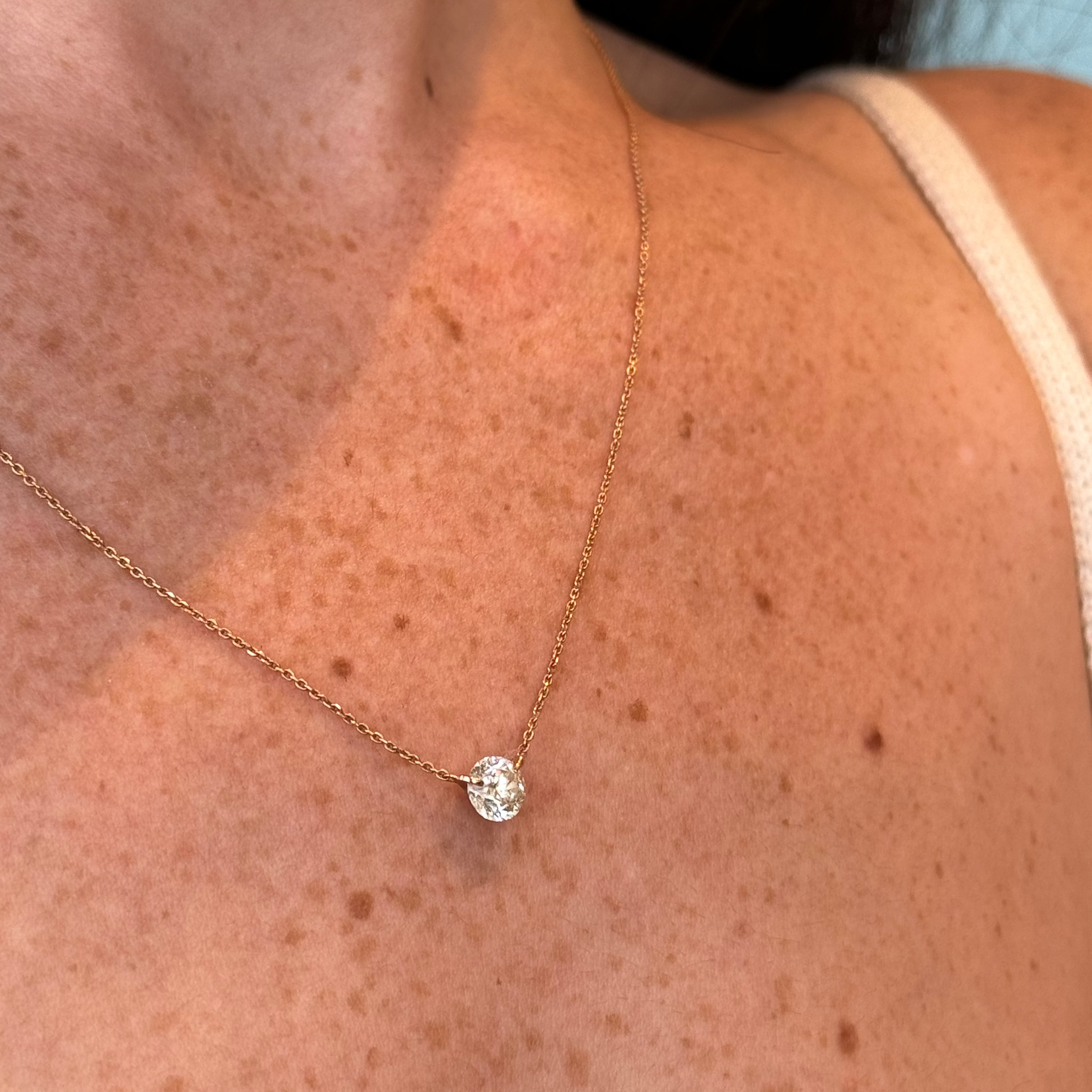 Blossom Solitaire Diamond Necklace 0.70 ct.