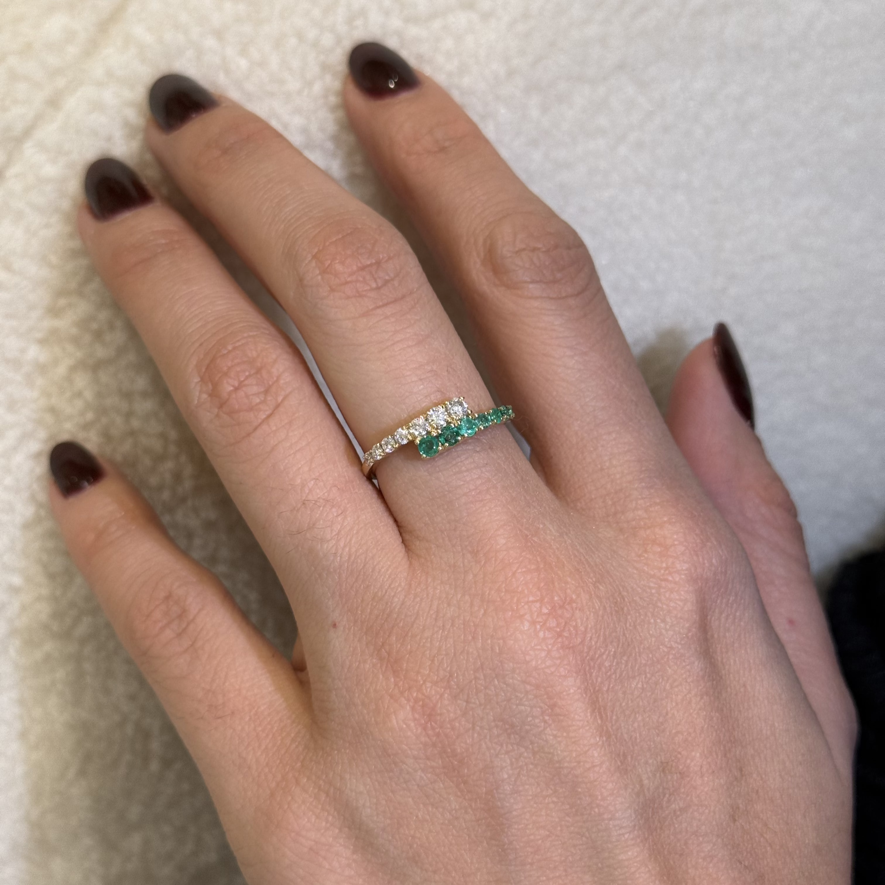 Phoebe Emerald Diamond Ring