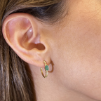 Abbie Emerald Diamond Hoops