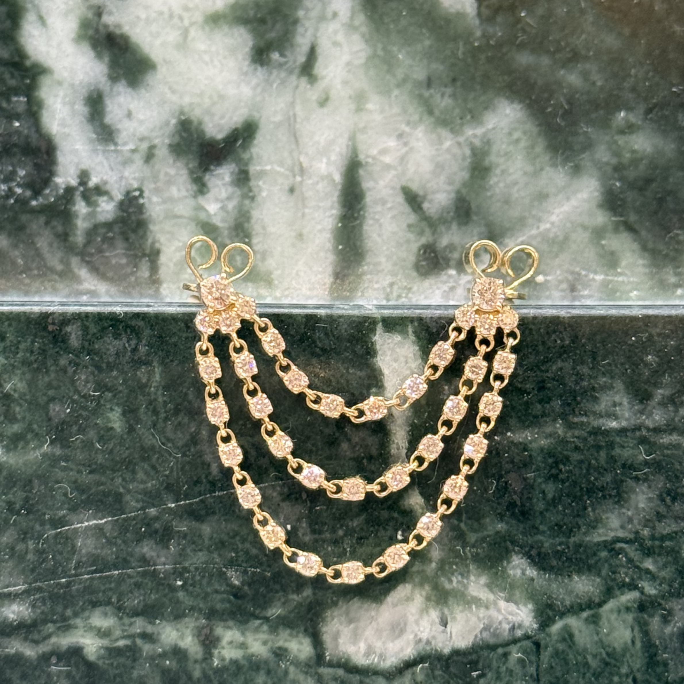 Natalia Diamond Chain Piercing (One Earring)