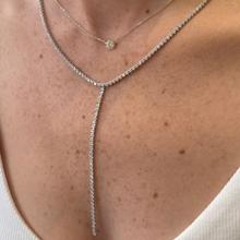 Load image into Gallery viewer, Cecil Half Diamond Lariat Tennis Necklace 1.50 ct.
