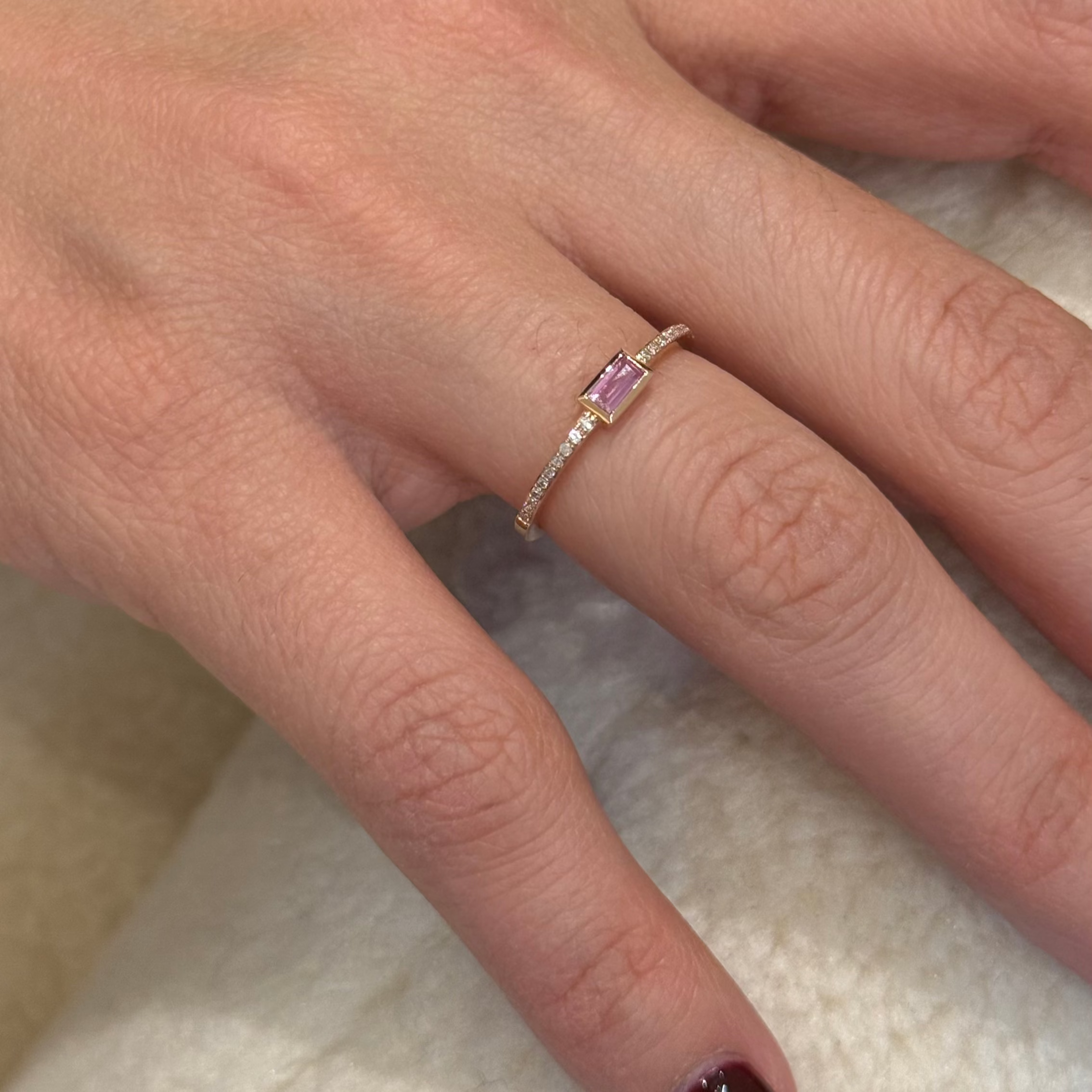 Zarina Bezel Pink Sapphire Ring