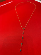 Vega Emerald Lariat Necklace
