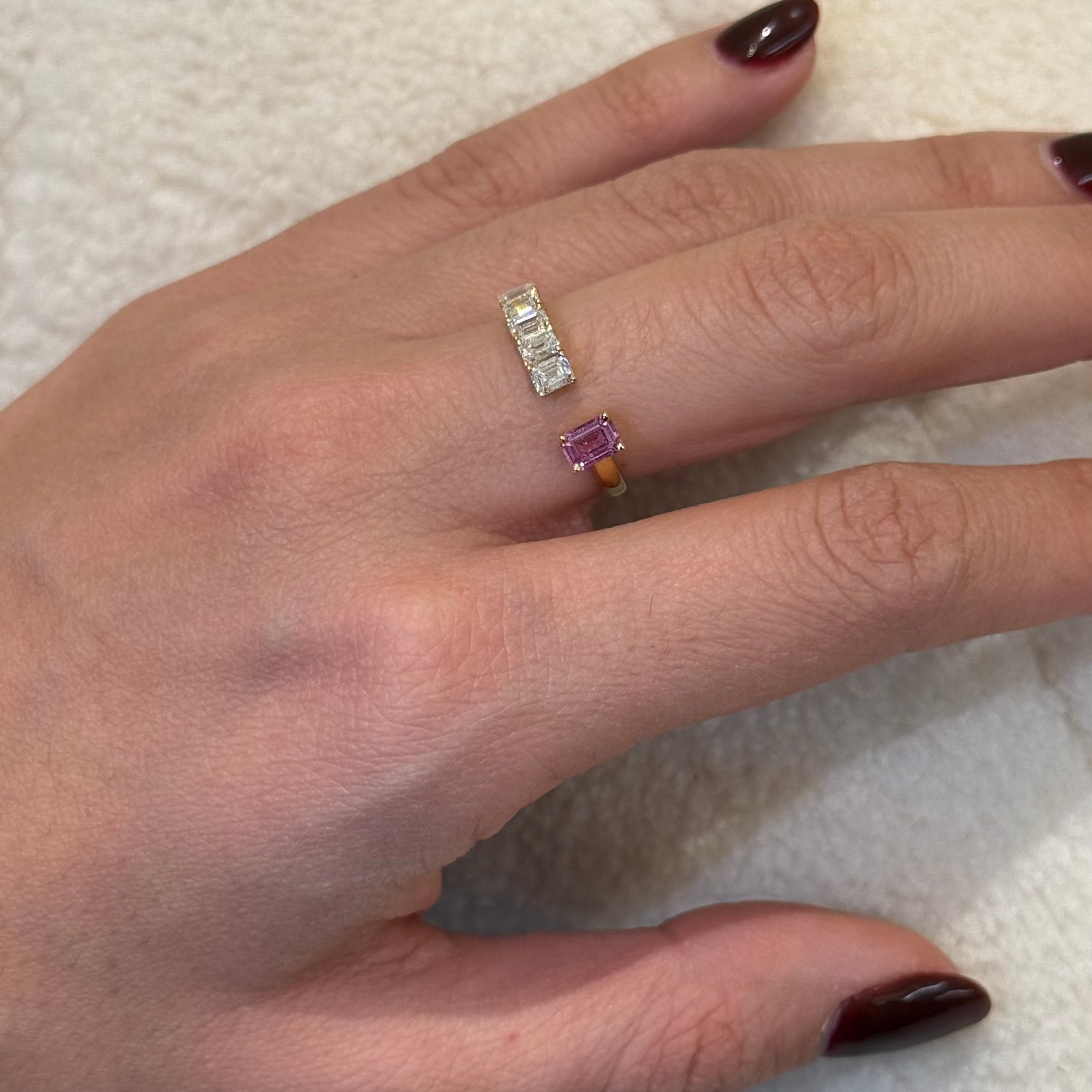 Valerie Pink Sapphire Diamond Ring
