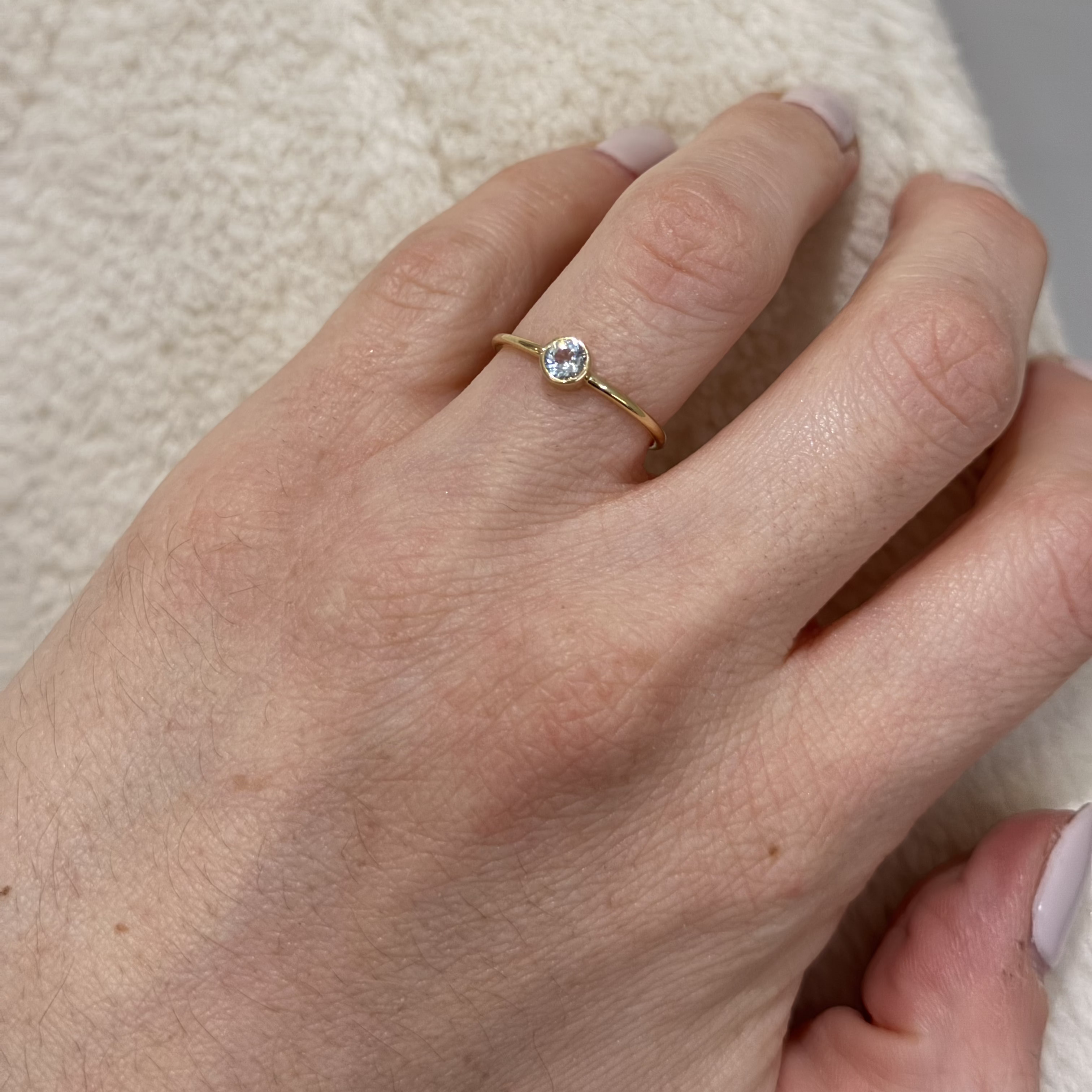 Arlet Bezel Aquamarine Ring
