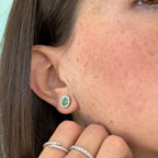 Kara Emerald Diamond Studs