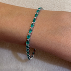 Amira Emerald Diamond Tennis Bracelet 4.72 ct.