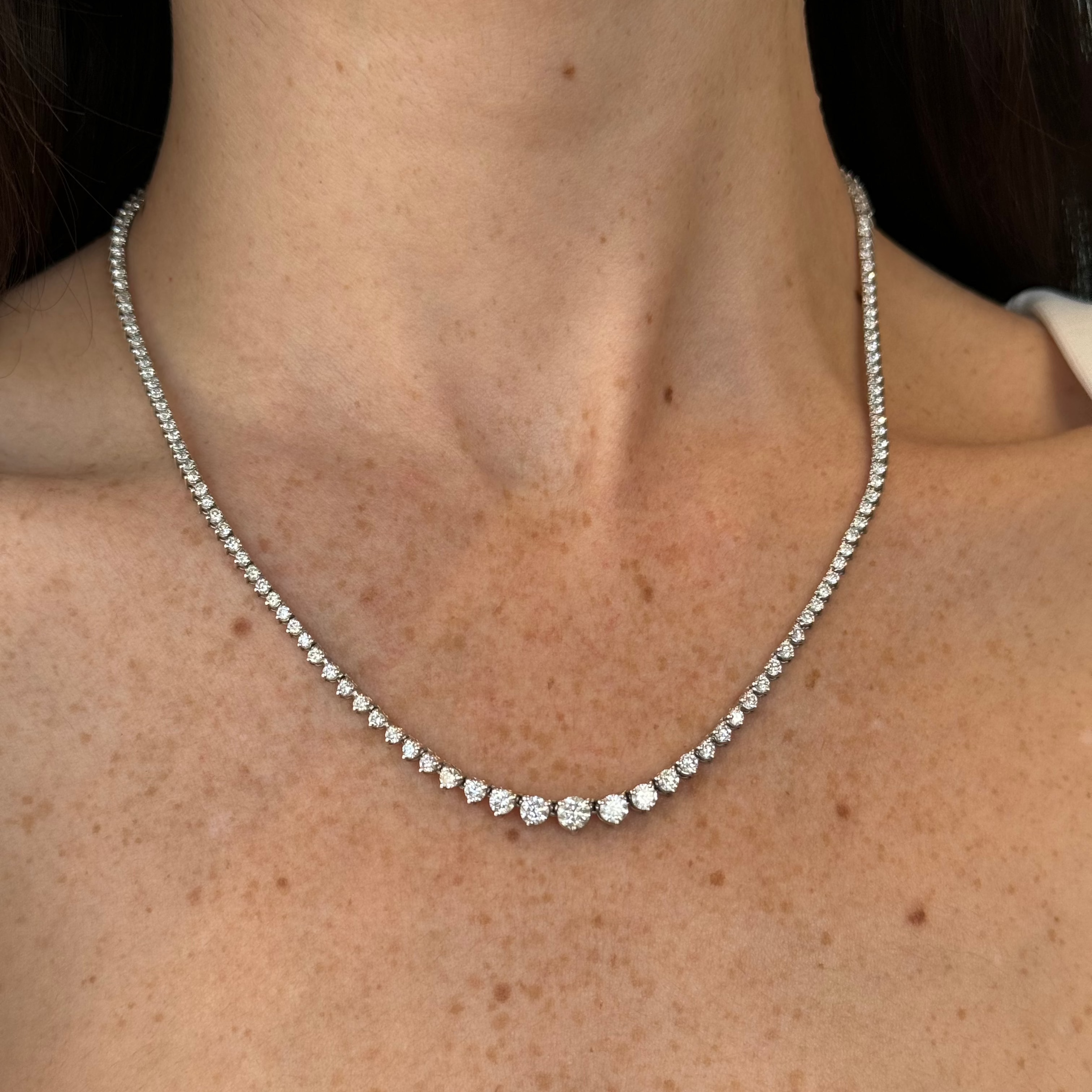 Bombshell Diamond Riviera Tennis Necklace 5.35 ct.