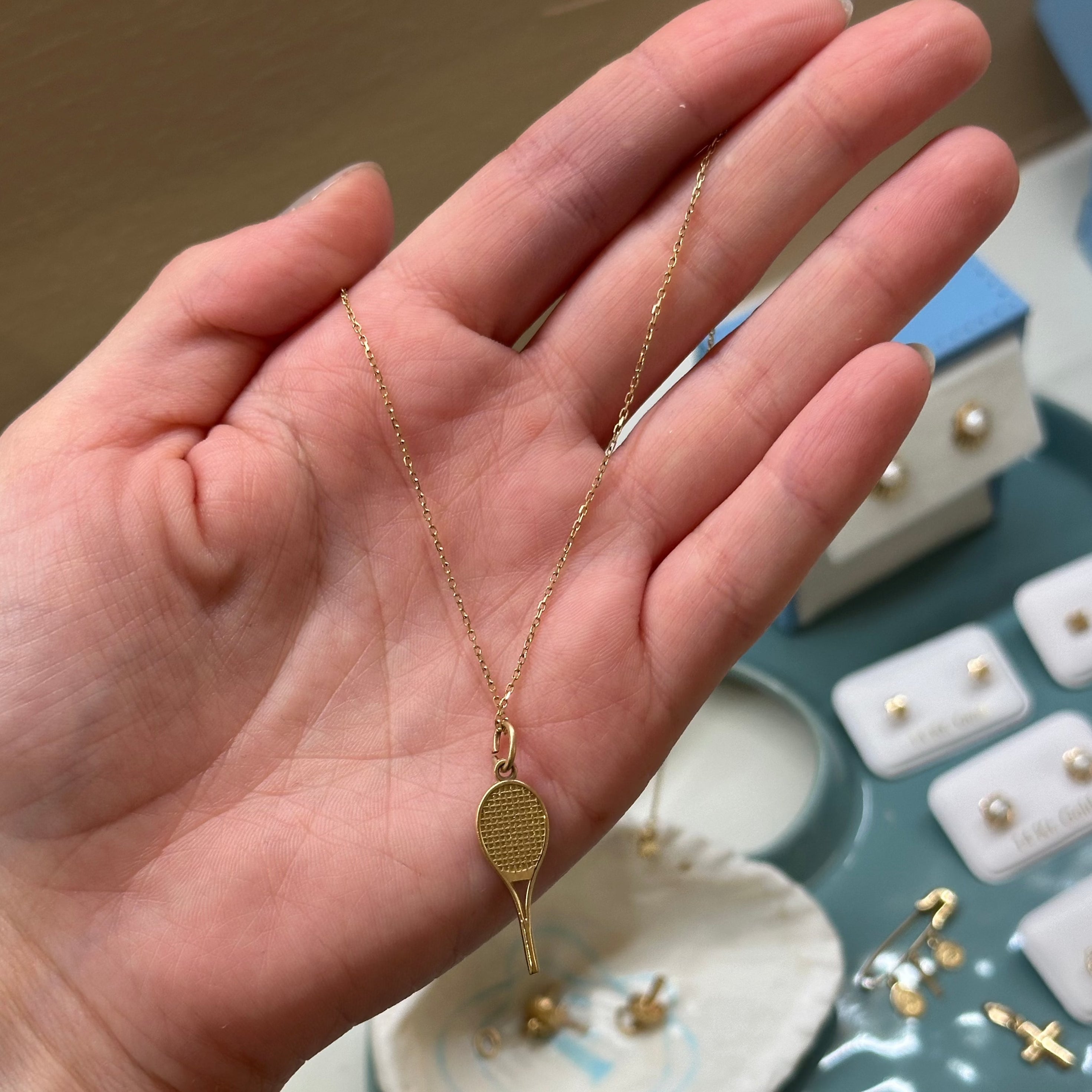 Wilson Racket Gold Charm