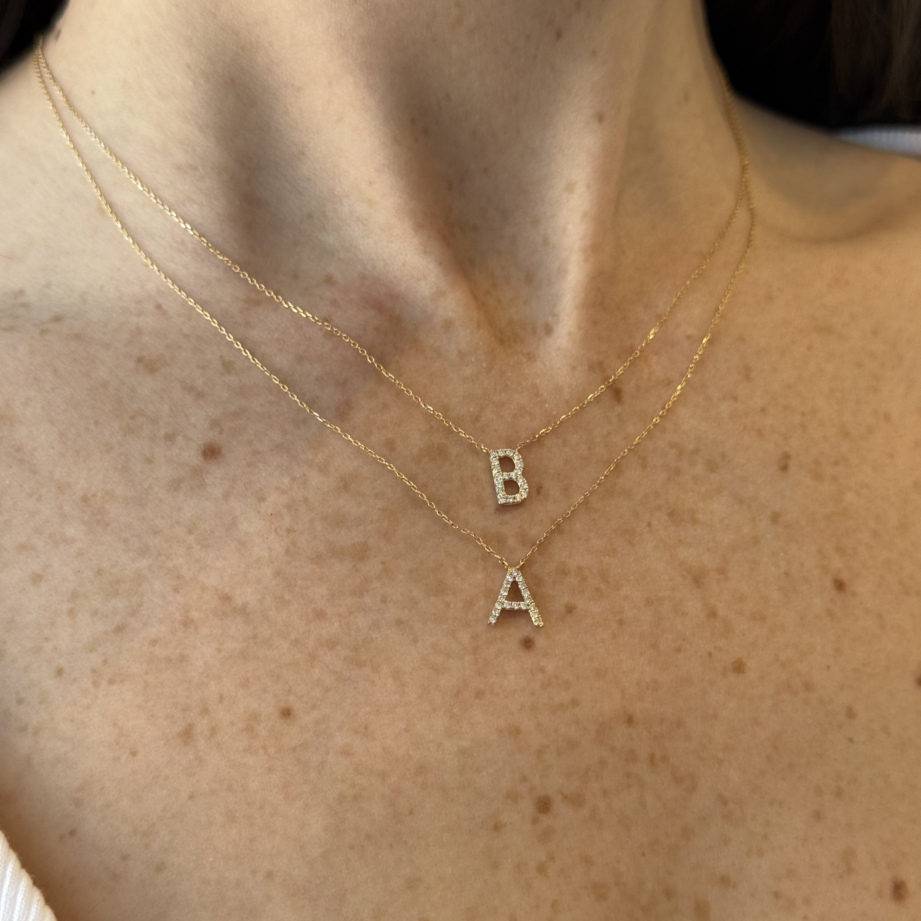 Alphabet Diamond Necklace