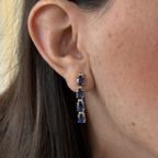 Sabrina Sapphire Diamond Long Earrings
