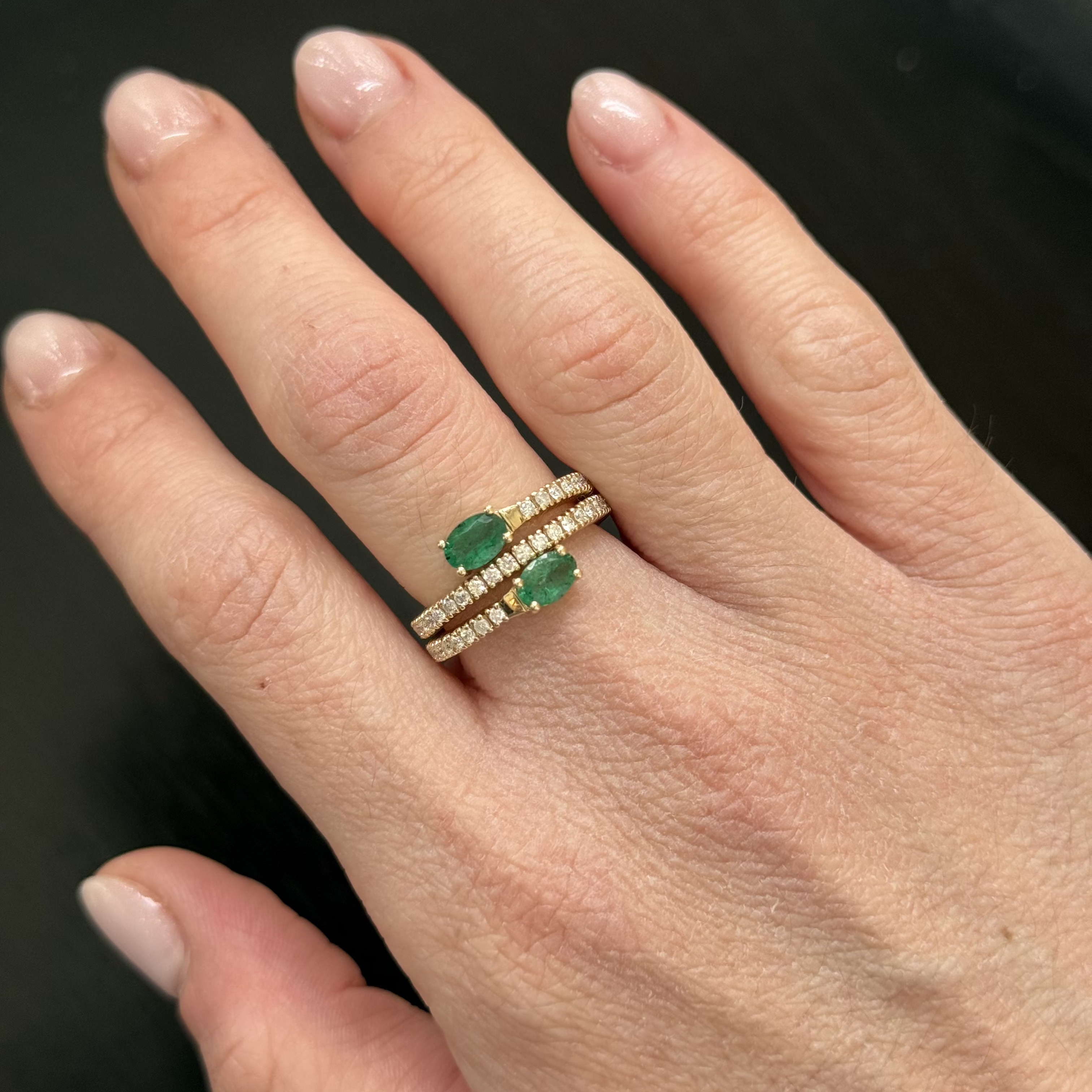 Hailey Emerald Diamond Ring