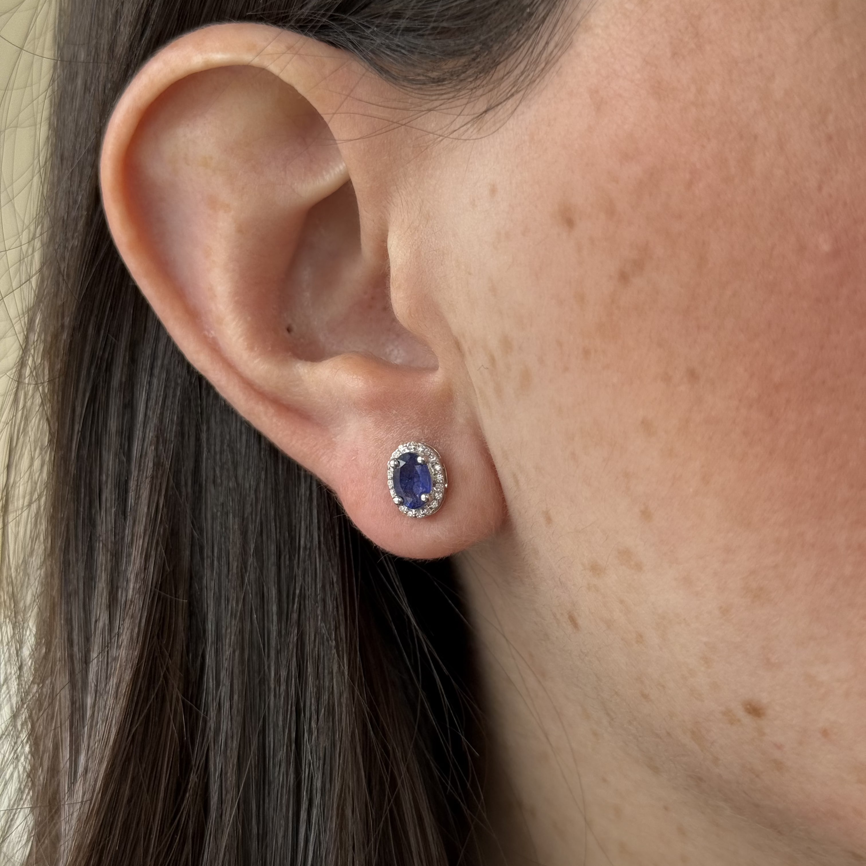 Alanna Sapphire Diamond Studs