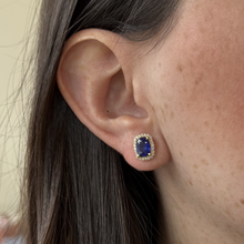 Load image into Gallery viewer, Irina Sapphire Diamond Studs
