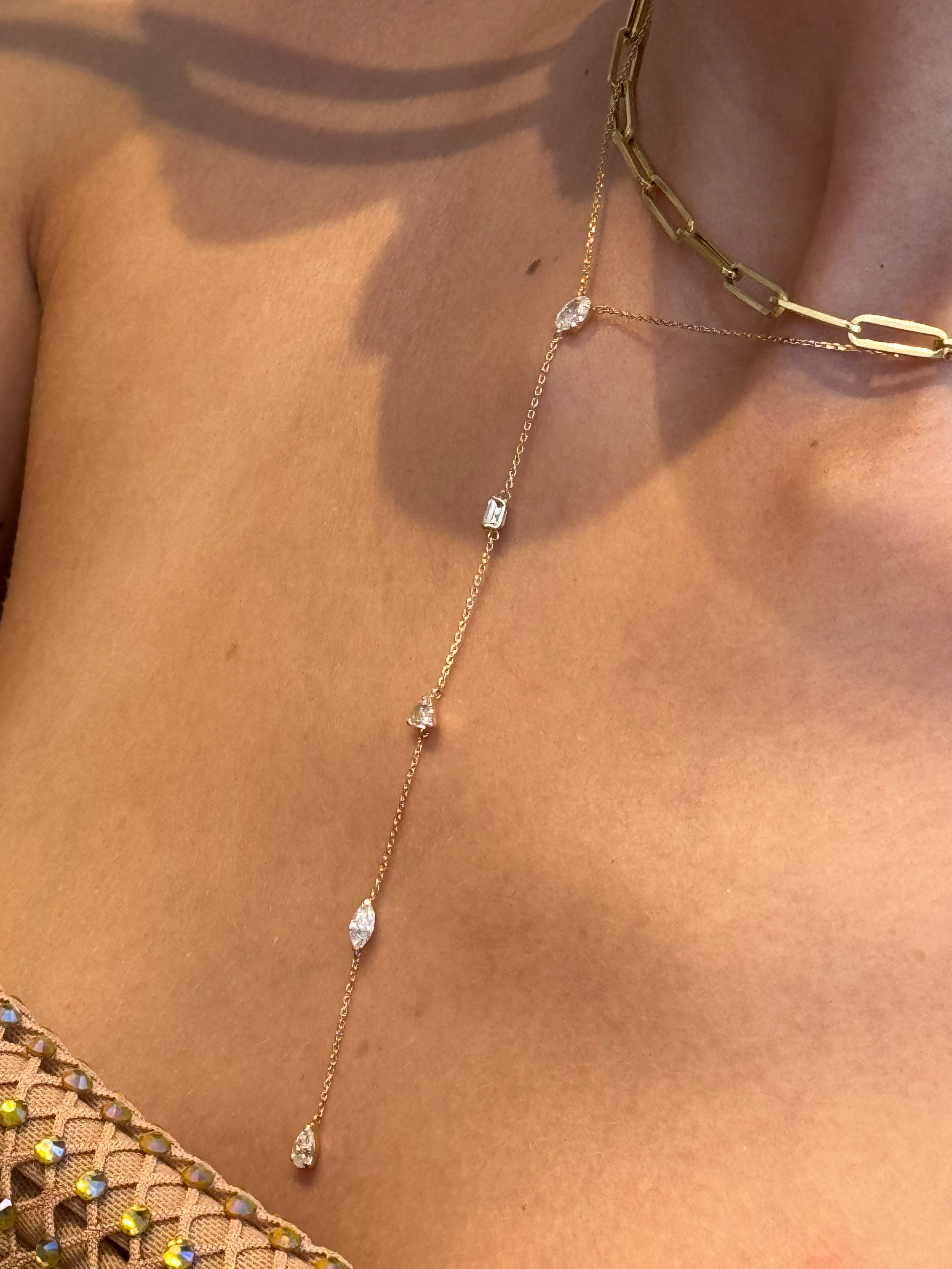 Alessandra Diamond Lariat Necklace