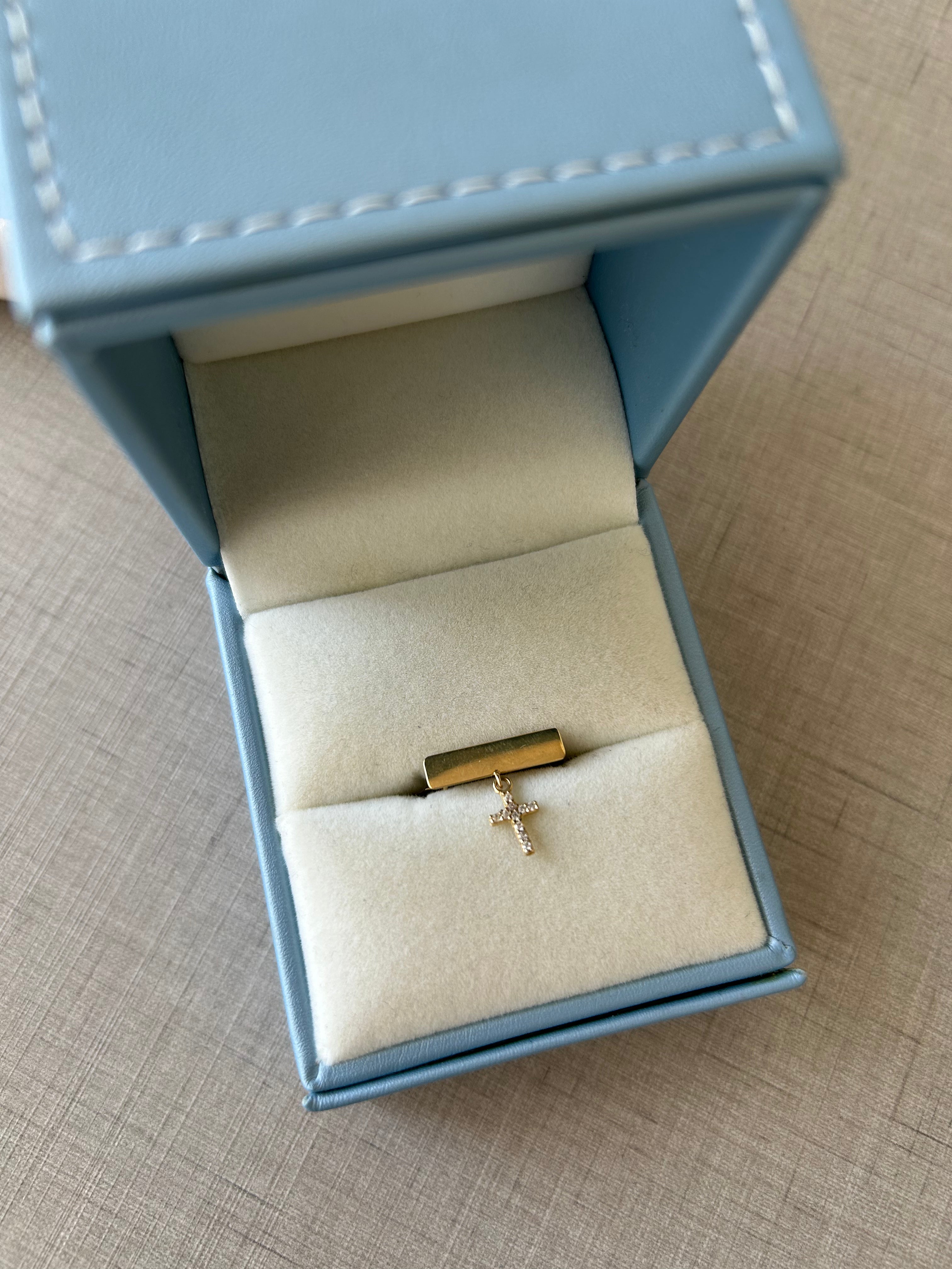 Baby Bar with CZ Cross