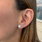 Luisa Round Aquamarine Piercings (One Earring)