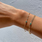 Fabiola Emerald Cuban Gold Bracelet